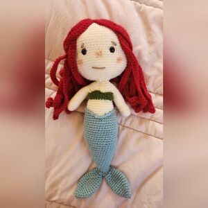 Handmade Crochet Doll Little Mermaid Inspired Rag Doll Amigurumi